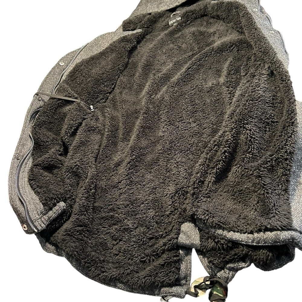 Paper Tee Women’s Hooded Parka Coat Sz Lrg - Picture 7 of 13